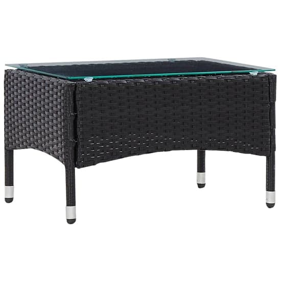 Macy Rattan Garden Coffee Table Small In Black With Glass Top_1