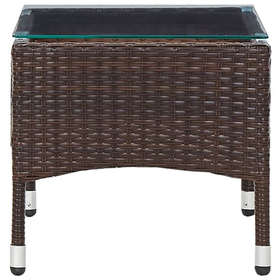 Macy Rattan Garden Coffee Table Small In Brown With Glass Top_3