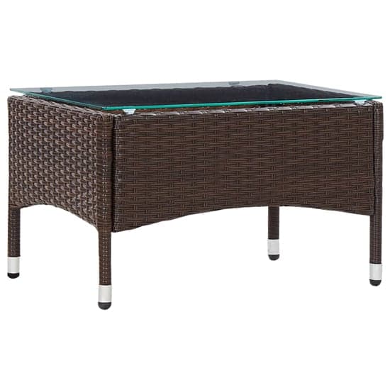 Macy Rattan Garden Coffee Table Small In Brown With Glass Top_1