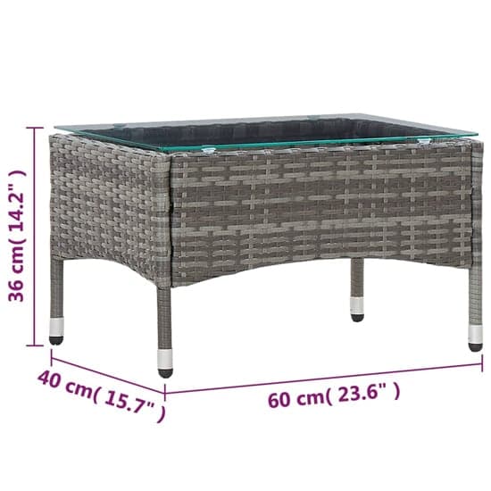 Macy Rattan Garden Coffee Table Small In Grey With Glass Top_4