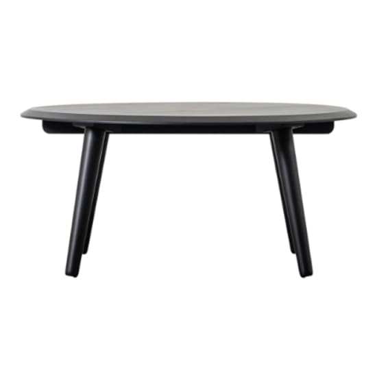Maddux Round Wooden Coffee Table In Black_2