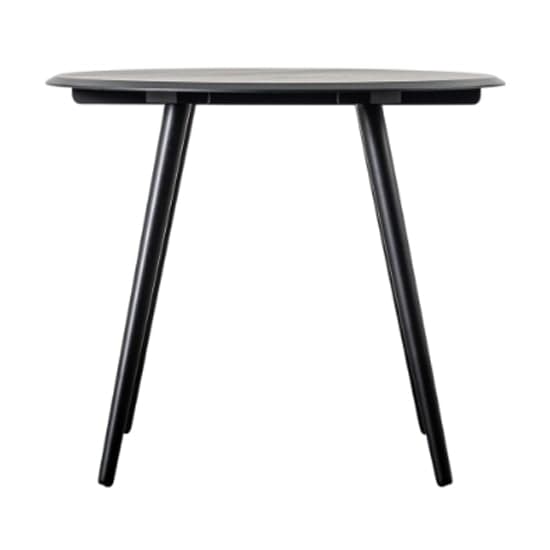 Maddux Round Wooden Dining Table In Black_2