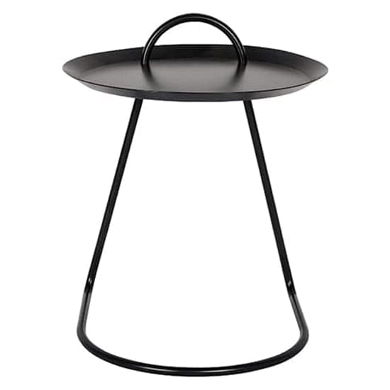 Madeleine Metal Lamp Table Round In Black_2
