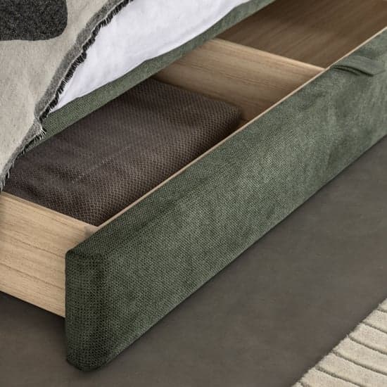 Madera Fabric Double Bed With Storage In Green_3