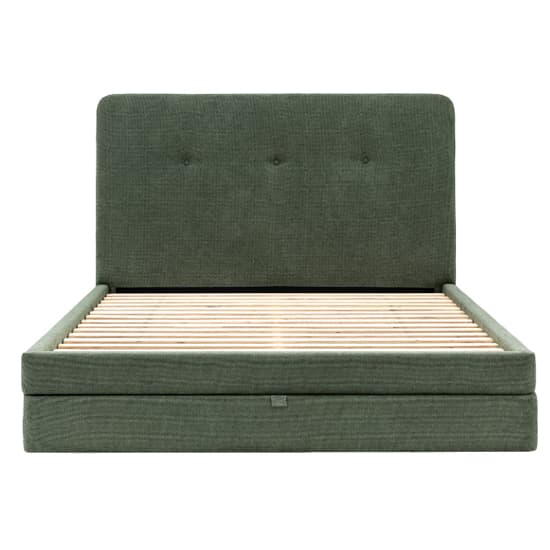 Madera Fabric Double Bed With Storage In Green_7