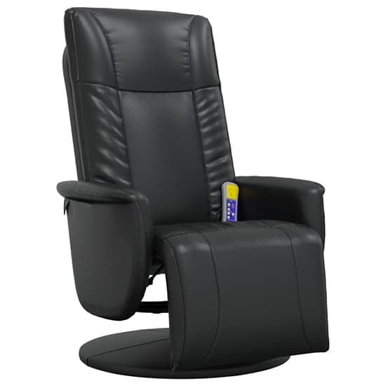 Madera Faux Leather Recliner Chair With Footrest In Black_2