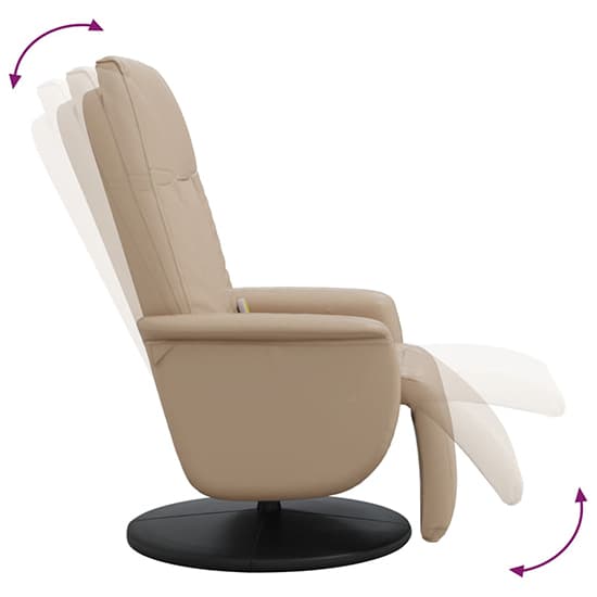 Madera Faux Leather Recliner Chair With Footrest In Cappuccino_6