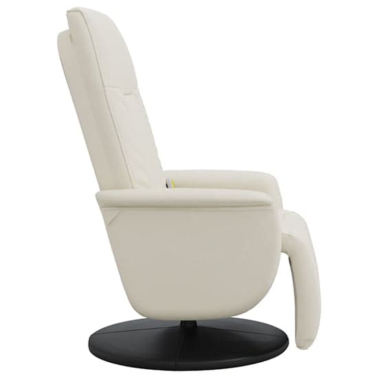 Madera Faux Leather Recliner Chair With Footrest In Cream_4