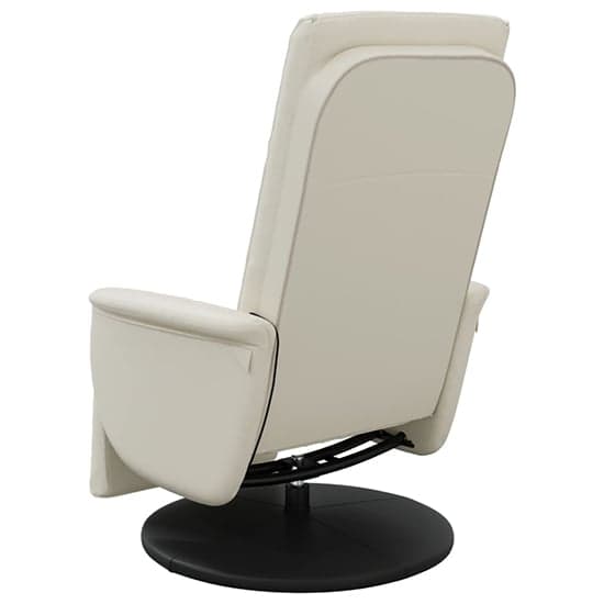 Madera Faux Leather Recliner Chair With Footrest In Cream_5