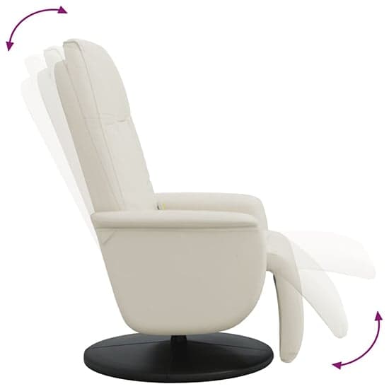 Madera Faux Leather Recliner Chair With Footrest In Cream_6