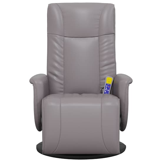 Madera Faux Leather Recliner Chair With Footrest In Grey_3