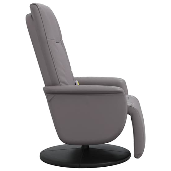 Madera Faux Leather Recliner Chair With Footrest In Grey_4