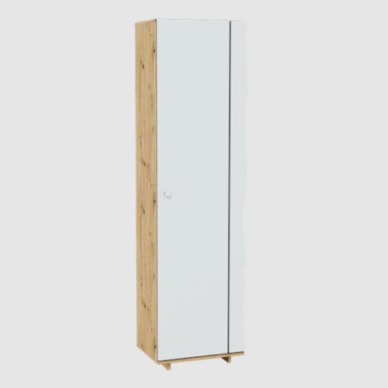 Madera Wooden Storage Cabinet Tall In Artisan Oak Alpine White_1