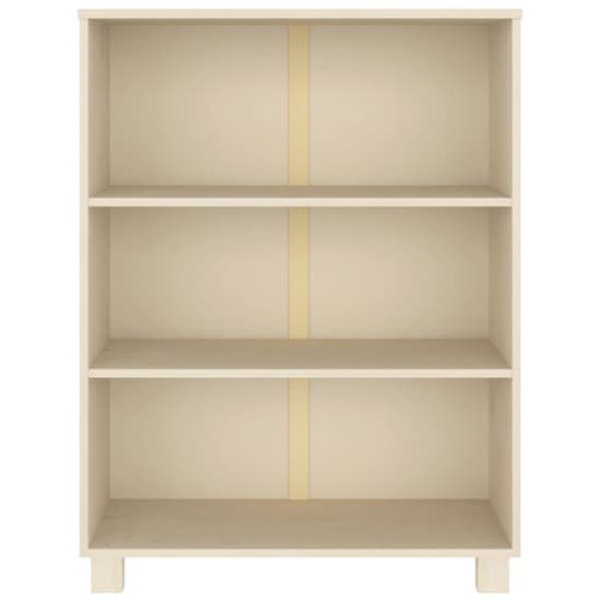 Madesh Wooden Bookcase With 3 Shelves In Honey Brown_4