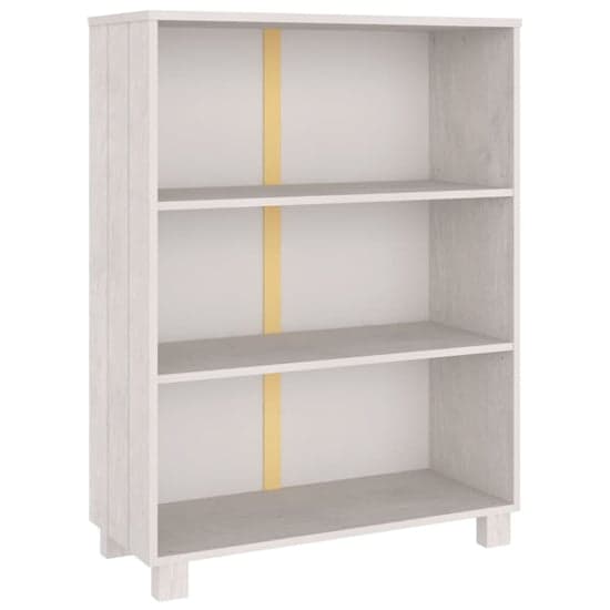 Madesh Wooden Bookcase With 3 Shelves In White_3