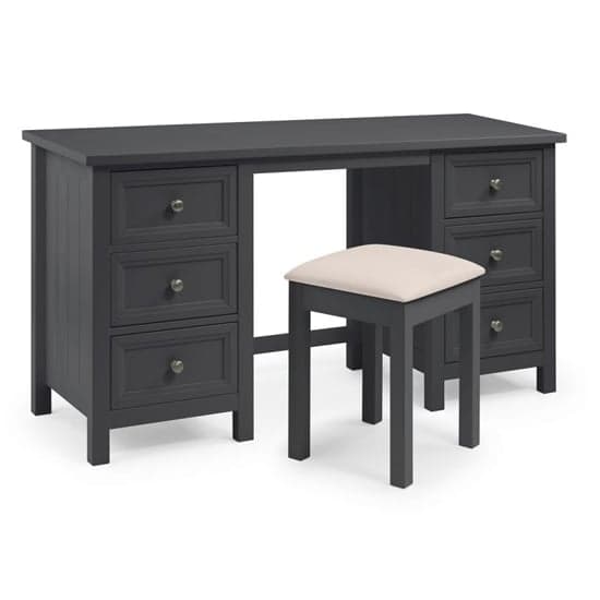 Madge Wooden Dressing Table With 6 Drawers In Anthracite_3