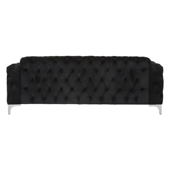 Madine Upholstered Velvet 3 Seater Sofa In Black_4