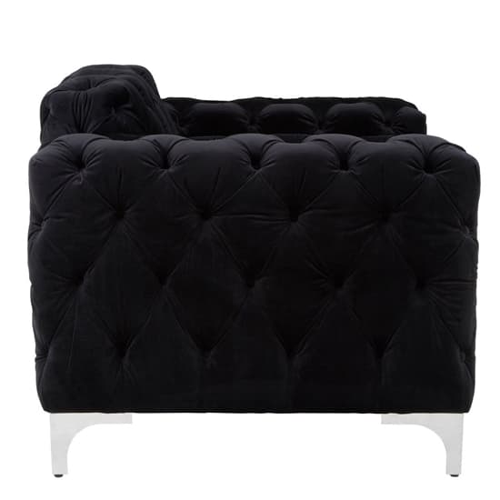 Madine Upholstered Velvet Armchair In Black_3