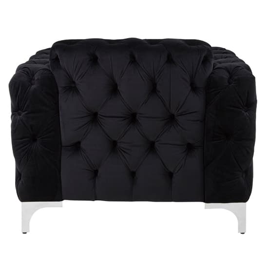 Madine Upholstered Velvet Armchair In Black_4