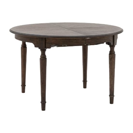 Madisen Round Wooden Extending Dining Table In Coffee_1