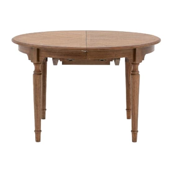 Madisen Round Wooden Extending Dining Table In Peroba_2
