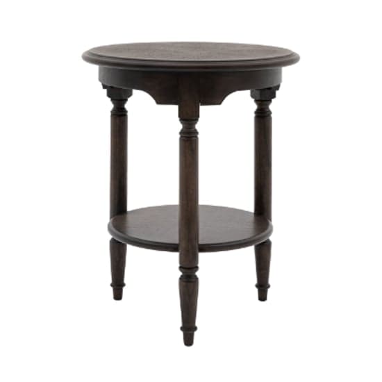 Madisen Round Wooden Side Table In Coffee_2