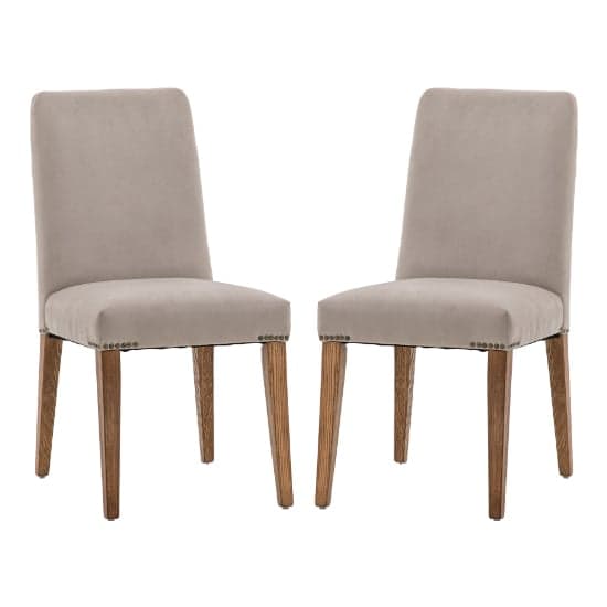 Madisen Taupe Velvet Dining Chairs In Pair_1