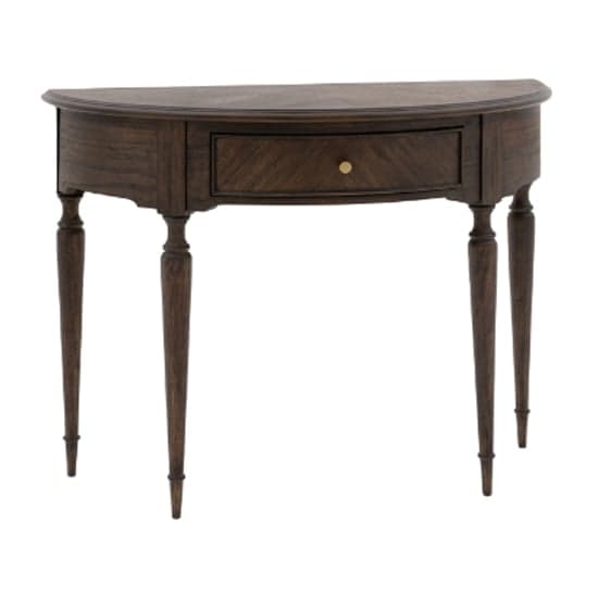 Madisen Wooden Console Table With 1 Drawer In Coffee_2