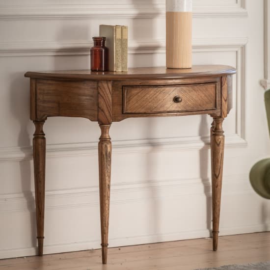 Madisen Wooden Console Table With 1 Drawer In Peroba_1