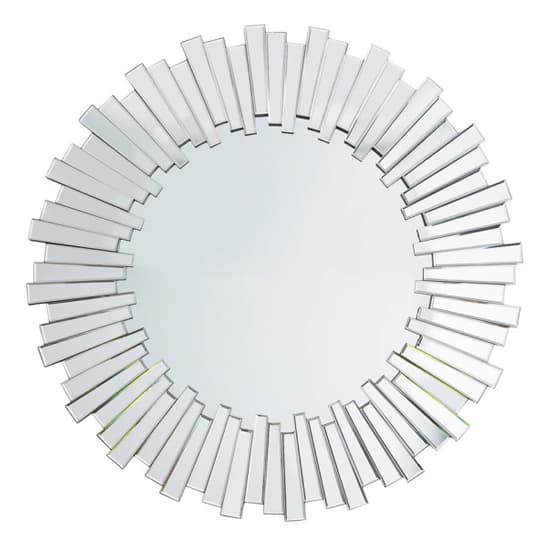 Madison Round Wall Mirror In Mosaic Wooden Frame_2
