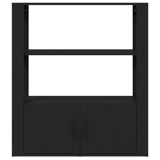 Madison Wooden Shelving Unit With 2 Doors In Black_4