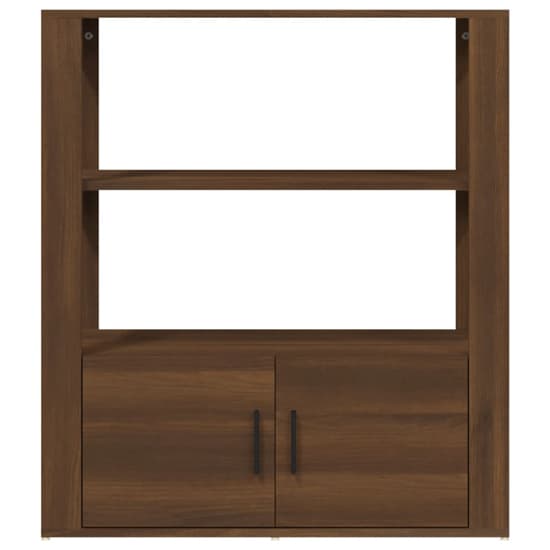 Madison Wooden Shelving Unit With 2 Doors In Brown Oak_4