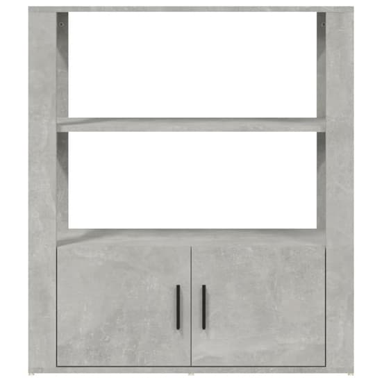 Madison Wooden Shelving Unit With 2 Doors In Concrete Effect_4