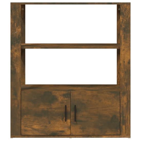 Madison Wooden Shelving Unit With 2 Doors In Smoked Oak_4