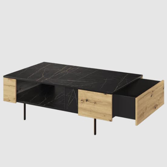 Madrid Wooden Coffee Table With 1 Drawer In Artisan Oak_2