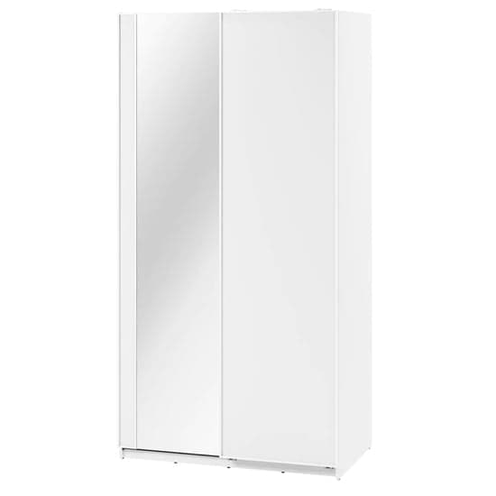 Madrid Wardrobe 120cm With 2 Sliding Doors In White And LED_2