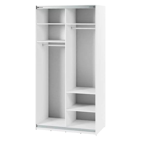 Madrid Wardrobe 120cm With 2 Sliding Doors In White And LED_3