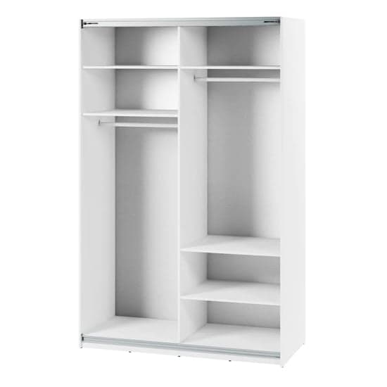 Madrid Wardrobe 150cm With 2 Sliding Doors In White And LED_3