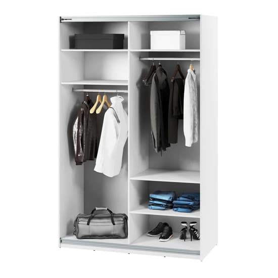 Madrid Wardrobe 170cm With 2 Sliding Doors In White And LED_5