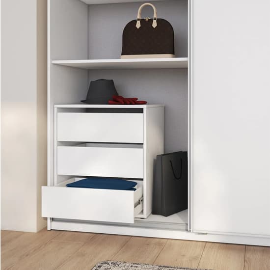 Madrid Wardrobe 170cm With 2 Sliding Doors In White And LED_8