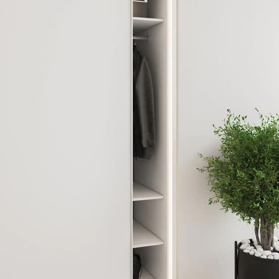 Madrid Wardrobe 170cm With 2 Sliding Doors In White And LED_9