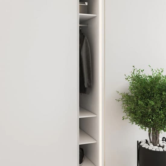 Madrid Wardrobe 200cm With 2 Sliding Doors In White And LED_5