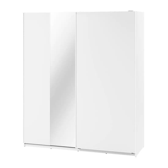 Madrid Wardrobe 200cm With 2 Sliding Doors In White And LED_6
