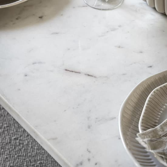 Madrid White Marble Top Dining Table In Grey Wash_4