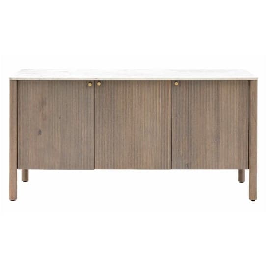 Madrid White Marble Top Sideboard With 4 Doors In Grey Wash_7