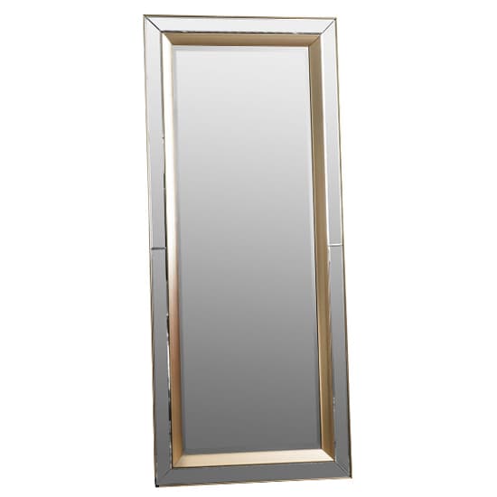 Madrina Rectangular Leaner Mirror In Gold Frame Furniture in Fashion