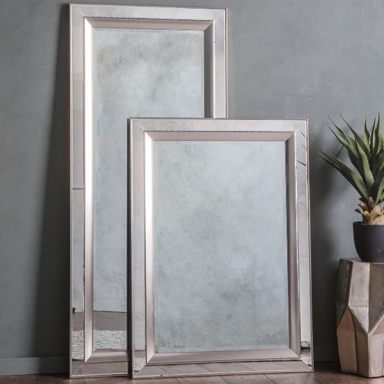 Madrina Rectangular Wall Mirror In Silver Frame_3
