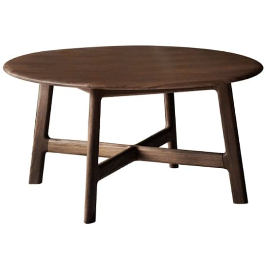 Madrina Round Wooden Coffee Table In Walnut_2