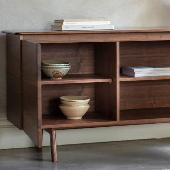 Madrina Wooden Sideboard With 2 Doors And 3 Drawers In Walnut_3