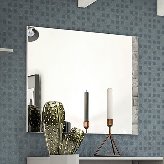 Maestro Wall Mirror Rectangular In Grey High Gloss Frame_1